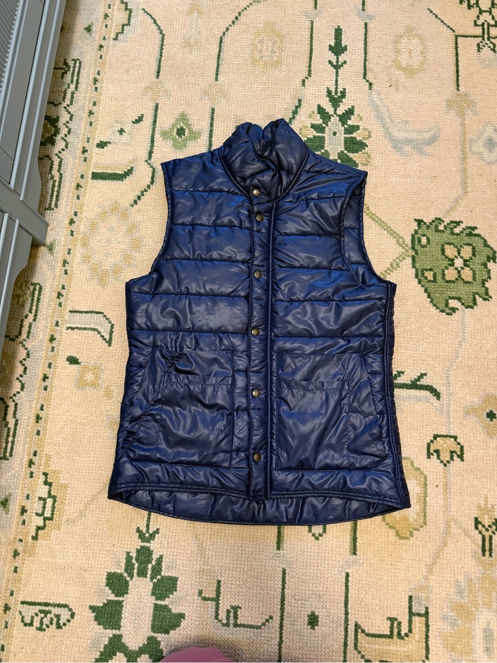 Navy Quilted Puffer Vest - men